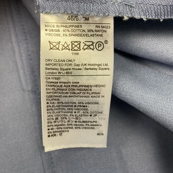 - NWOT Banana Republic Sloan Steel Smokey Blue Stretch Sheath Dress Size 12 - Picture 10 of 10